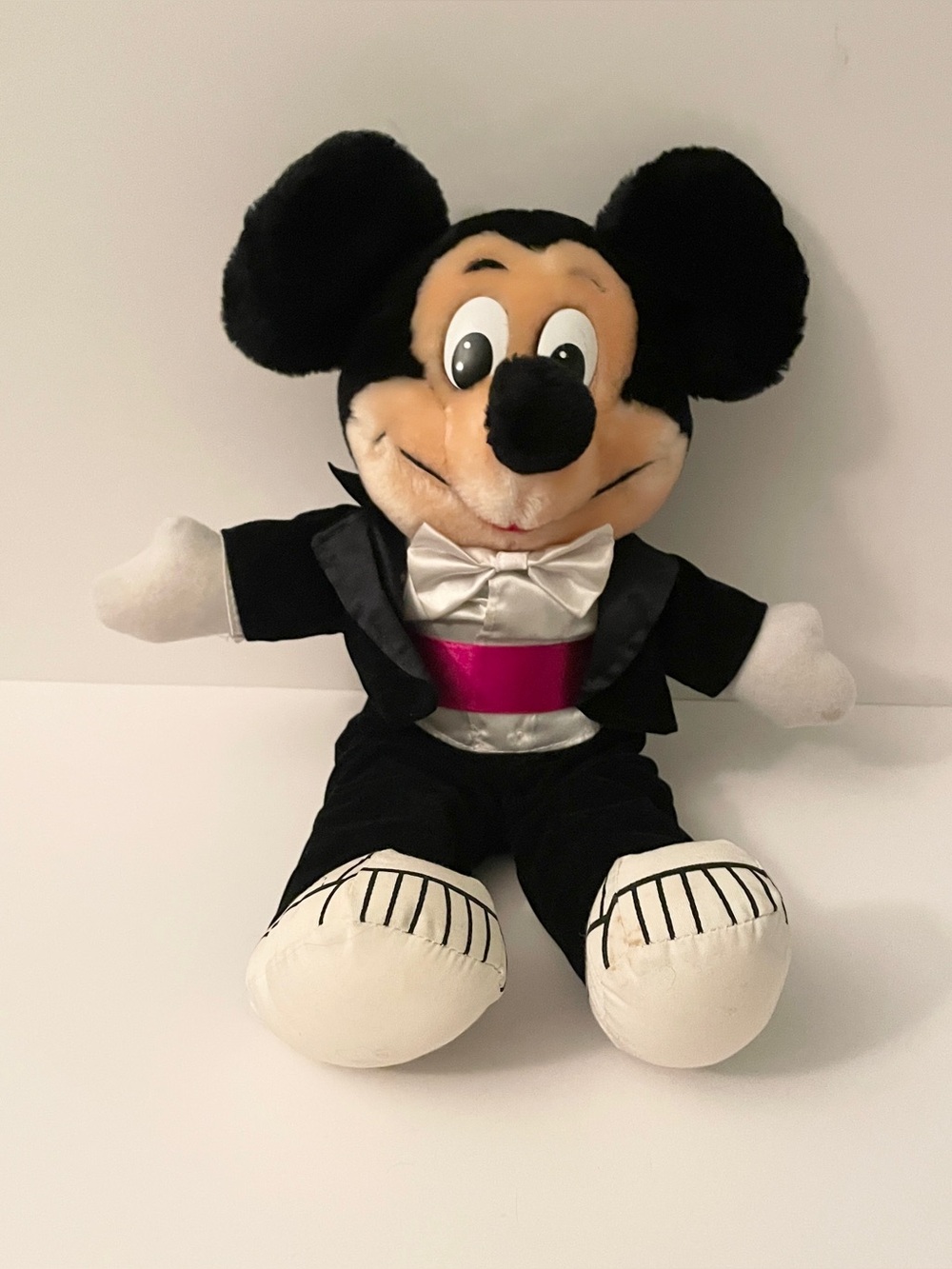 Vtg 1988 Disney Mickey Mouse Sixty Years Anniversary Plush Tuxedo Suit